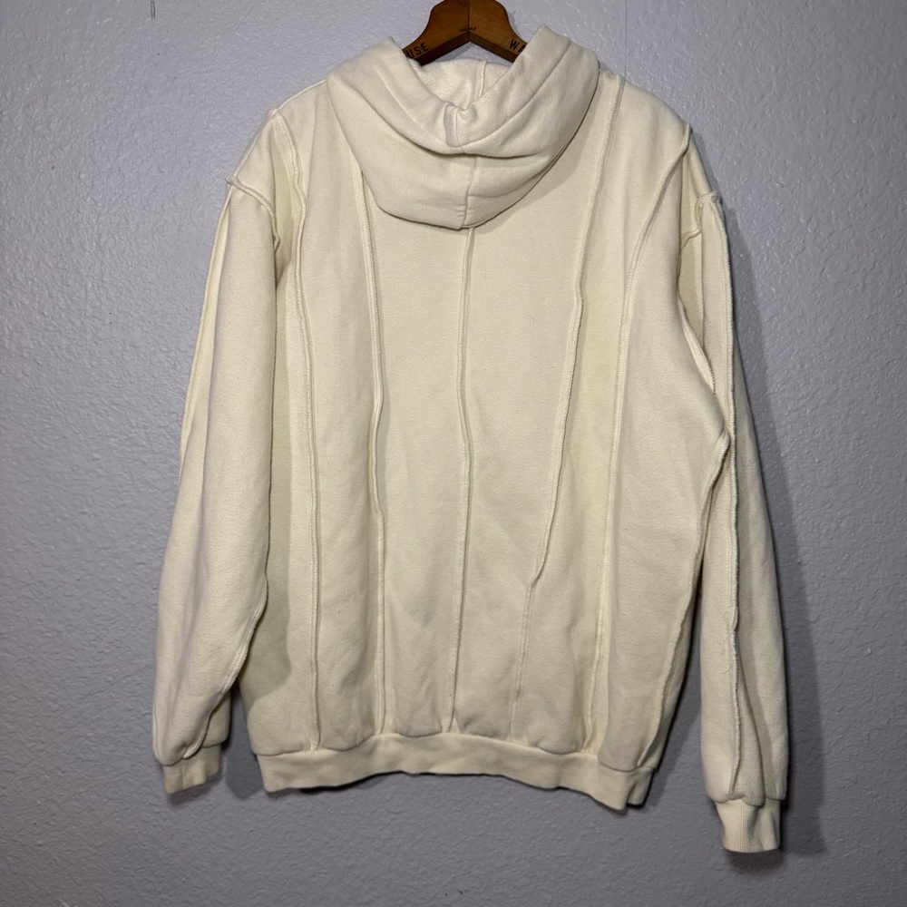 White Fox Cream Hoodie | Size S/M | Oversized Fit - Picture 5 of 5